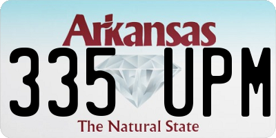 AR license plate 335UPM