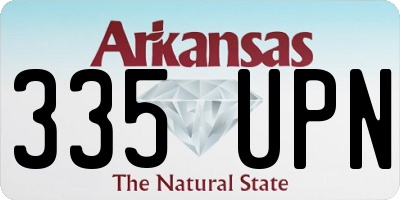 AR license plate 335UPN