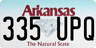 AR license plate 335UPQ