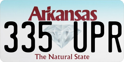 AR license plate 335UPR
