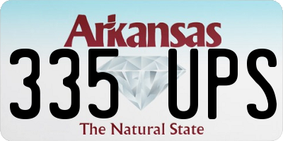 AR license plate 335UPS