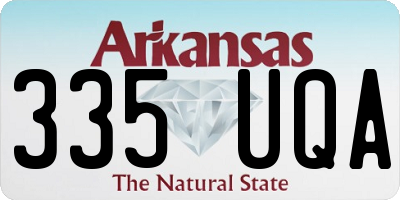 AR license plate 335UQA