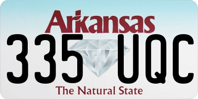 AR license plate 335UQC