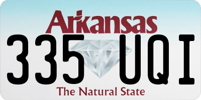 AR license plate 335UQI