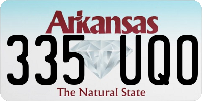 AR license plate 335UQO