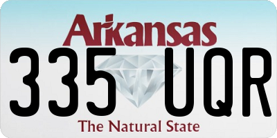 AR license plate 335UQR