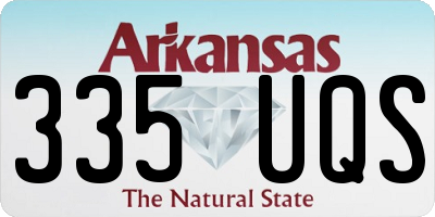AR license plate 335UQS