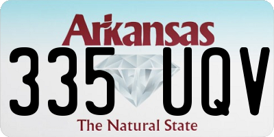 AR license plate 335UQV