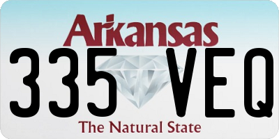 AR license plate 335VEQ