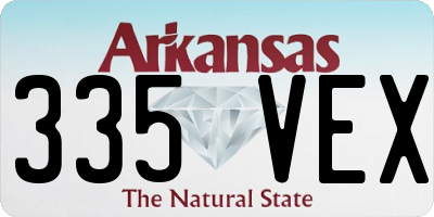 AR license plate 335VEX