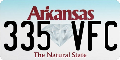 AR license plate 335VFC