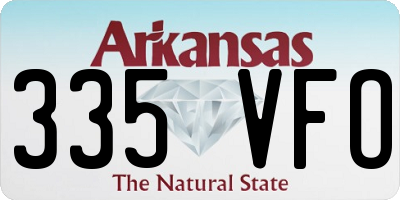 AR license plate 335VFO