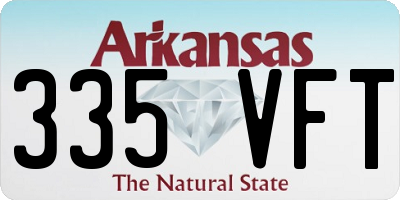 AR license plate 335VFT