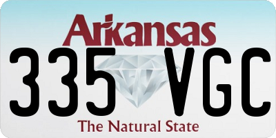 AR license plate 335VGC