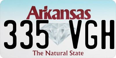 AR license plate 335VGH