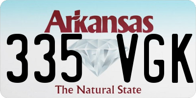 AR license plate 335VGK