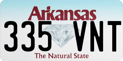 AR license plate 335VNT
