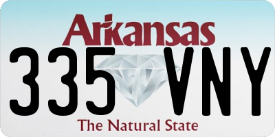 AR license plate 335VNY