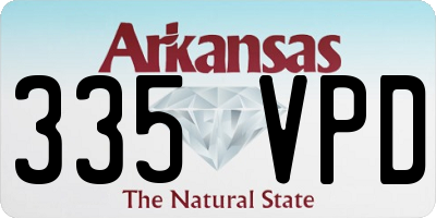 AR license plate 335VPD