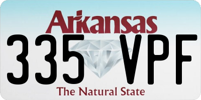 AR license plate 335VPF