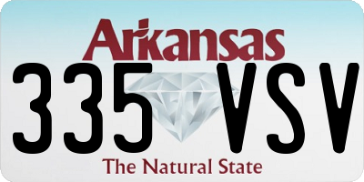 AR license plate 335VSV