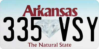 AR license plate 335VSY