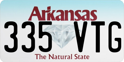 AR license plate 335VTG