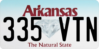 AR license plate 335VTN