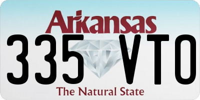 AR license plate 335VTO