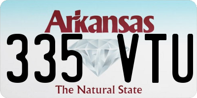 AR license plate 335VTU