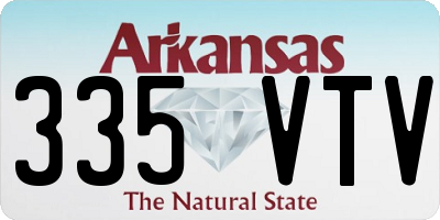 AR license plate 335VTV