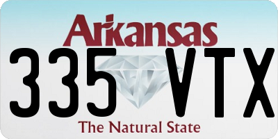 AR license plate 335VTX