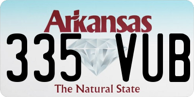 AR license plate 335VUB