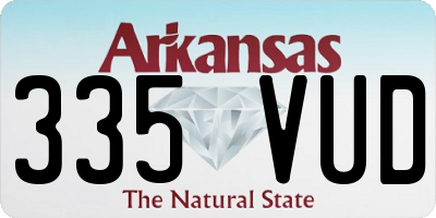 AR license plate 335VUD