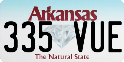 AR license plate 335VUE