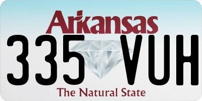 AR license plate 335VUH