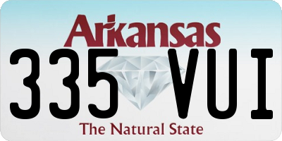 AR license plate 335VUI