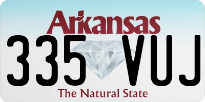 AR license plate 335VUJ