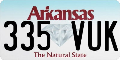 AR license plate 335VUK