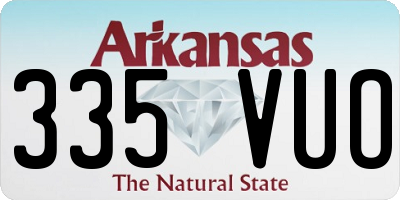 AR license plate 335VUO