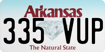 AR license plate 335VUP