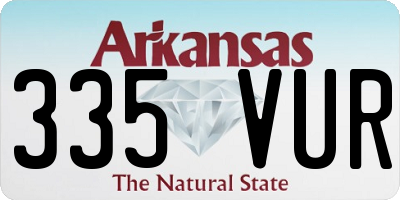 AR license plate 335VUR