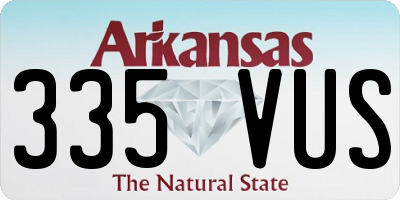 AR license plate 335VUS