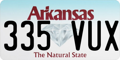 AR license plate 335VUX