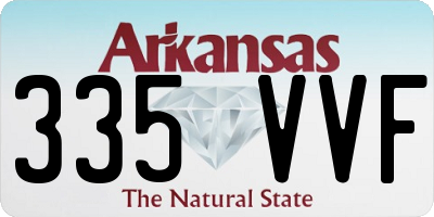 AR license plate 335VVF