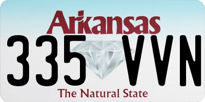 AR license plate 335VVN