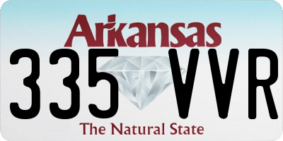 AR license plate 335VVR