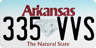 AR license plate 335VVS