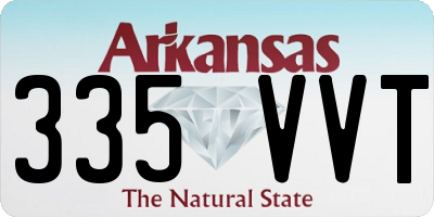 AR license plate 335VVT
