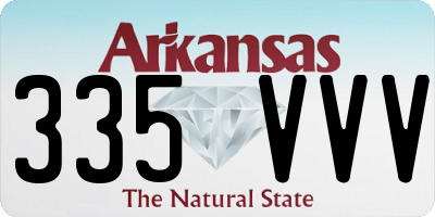 AR license plate 335VVV
